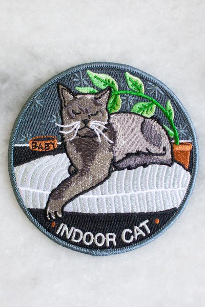 Stay Home Club Indoor Cat Iron-On Patch
