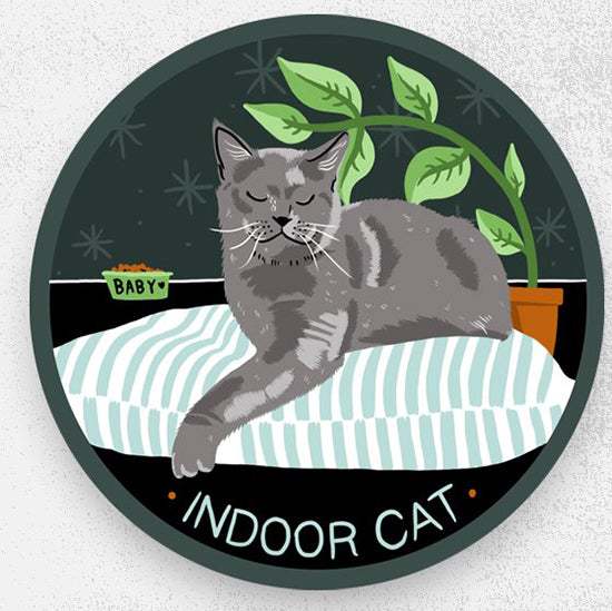 Stay Home Club Indoor Cat sticker